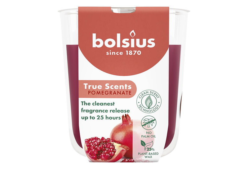Αρωματικό Κερί Bolsius True Scents Φ8x7.3cm Pomegranate
