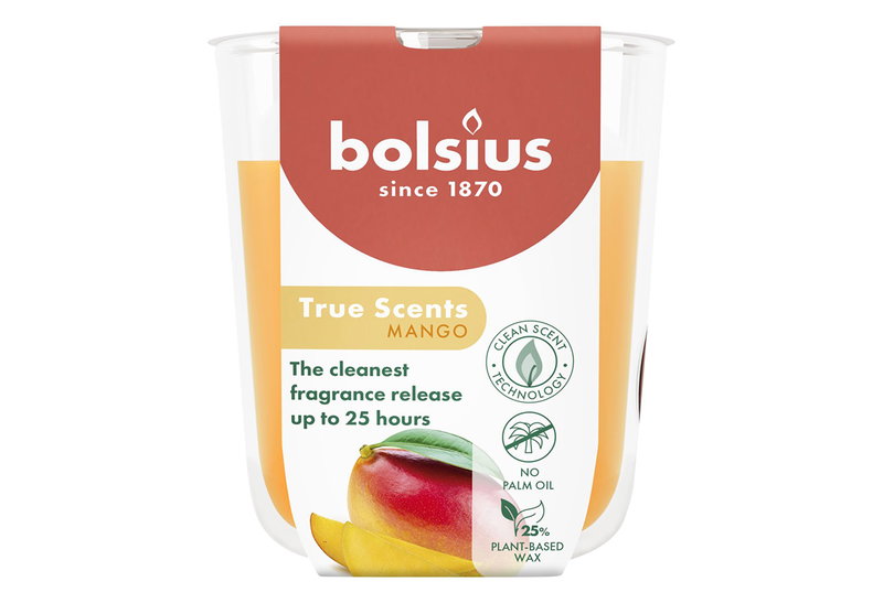 Αρωματικό Κερί Bolsius True Scents Φ8x7.3cm Mango