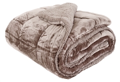 Κουβερτοπάπλωμα Μονό Ionion Flannel Sherpa 230x160cm Mushroom