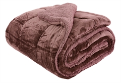 Κουβερτοπάπλωμα Μονό Ionion Flannel Sherpa 230x160cm Dusty Rose
