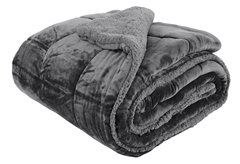 Κουβερτοπάπλωμα Ionion Flannel Sherpa 230x160cm Grey