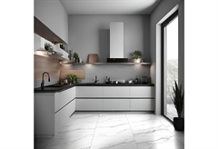 Πλακάκι Δαπέδου Πορσελανάτο Calacatta Silver Carving 60x60cm Λευκό