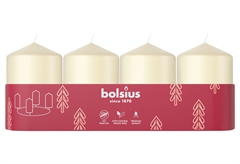 Σετ Κερί Κορμός Bolsius Φ4x6cm Eκρού 4τμχ