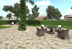 Πλακάκι Δαπέδου Πορσελανάτο Rivestone 45x45cm Γκρι/Καφέ