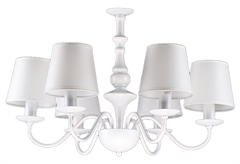 Κρεμαστό Φωτιστικό Home Lighting Belo 6xE14 Φ59cm Λευκό