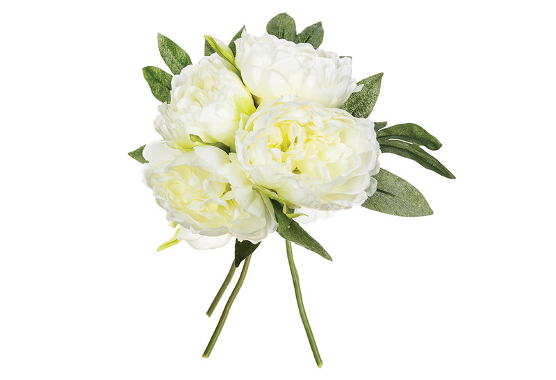 Διακοσμητικό Μπουκέτο Atmosphera Peonies Λευκό