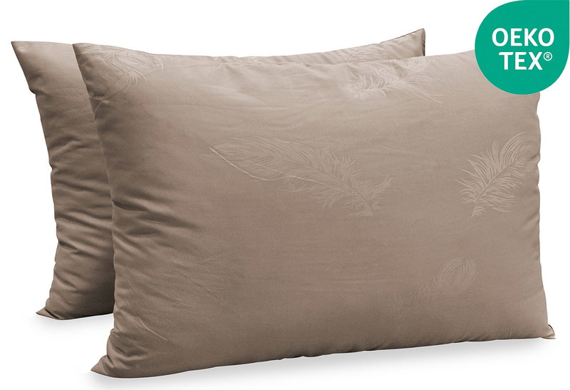 Σετ Μαξιλάρι Ύπνου Easy Home Colours 70x50cm Taupe 2τμχ