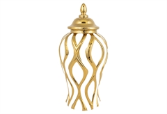Βάζο Κεραμικό Eurolamp Μπεζ & Χρυσό Μ17.3xΠ17.3xΥ36.8cm