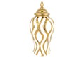 Βάζο Κεραμικό Eurolamp Μπεζ & Χρυσό Μ17.3xΠ17.3xΥ36.8cm