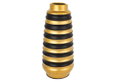 Βάζο Κεραμικό Eurolamp Μαύρο & Χρυσό Μ13.5xΠ13.5xΥ30.5cm
