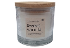 Αρωματικό Κερί Sweet Vanilla 8x8cm σε Βάζο με Καπάκι