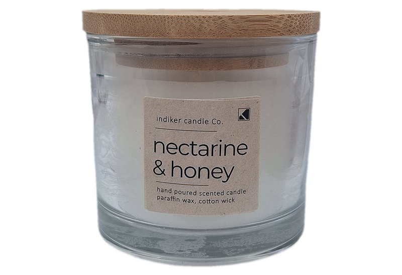 Αρωματικό Κερί Nectarine & Honey 8x8cm σε Βάζο με Καπάκι