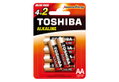 Μπαταρίες Αλκαλικές ΑΑ Toshiba Entry Level 4+2τμχ