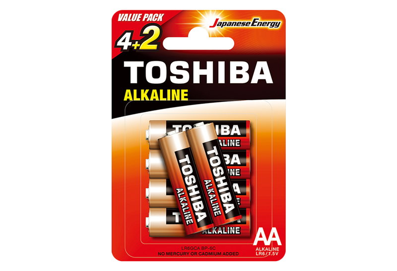 Μπαταρίες Αλκαλικές ΑΑ Toshiba Entry Level 4+2τμχ