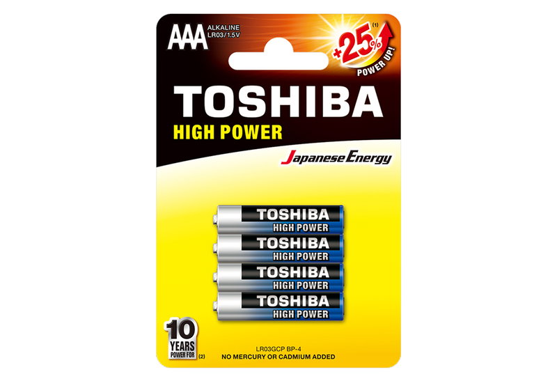 Μπαταρίες Αλκαλικές ΑΑΑ Toshiba High Power 4τμχ
