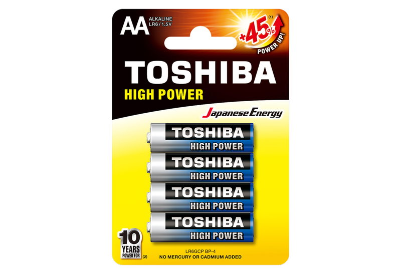 Μπαταρίες Αλκαλικές ΑΑ Toshiba High Power 4τμχ