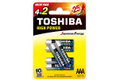 Μπαταρίες Αλκαλικές ΑΑΑ Toshiba High Power 4+2τμχ