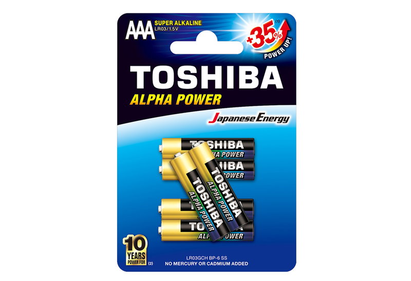Μπαταρίες Αλκαλικές ΑΑΑ Toshiba Alpha Power 6τμχ