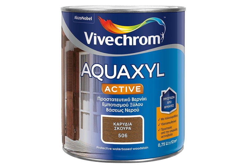 Βερνίκι Ξύλου Vivechrom Aquaxyl Active Διάφανο 750ml