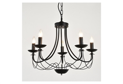 Κρεμαστό Φωτιστικό Arte Illumina Classic 5xΕ14 Μαύρο