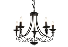 Κρεμαστό Φωτιστικό Arte Illumina Classic 5xΕ14 Μαύρο