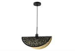 Κρεμαστό Φωτιστικό Arte Illumina Lace Ε27 Μαύρο/Χρυσό 60x35