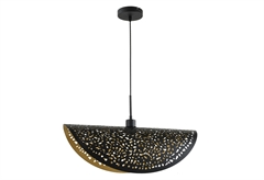 Κρεμαστό Φωτιστικό Arte Illumina Lace Ε27 Μαύρο/Χρυσό 60x30