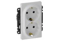 Legrand Valena Life Διπλή Πρίζα Σούκο 2x2Π+Γ Ασφαλείας με Αυτόματους Ακροδέκτες Λευκή