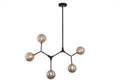 Κρεμαστό Φωτιστικό Arte Illumina Molecule 5xG9 Μαύρο