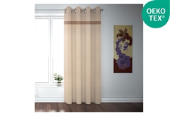 Κουρτίνα Zakartex 260x140cm Grochet Beige με Τρουκς