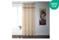 Κουρτίνα Zakartex 260x140cm Grochet Beige με Τρουκς