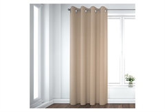 Κουρτίνα Zakartex 140x260cm Solid Beige με Τρουκς
