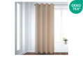 Κουρτίνα Zakartex 260x140cm Solid Beige με Τρουκς