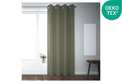 Κουρτίνα Zakartex 260x140cm Solid Dark Khaki με Τρουκς