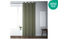 Κουρτίνα Zakartex 260x140cm Solid Dark Khaki με Τρουκς