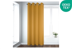 Κουρτίνα Zakartex 260x140cm Solid Yellow με Τρουκς