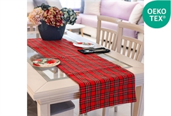 Runner Zakartex Checkered 140x40cm Κόκκινο