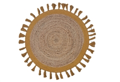 Χαλί Homefit Round Tassels Γιούτα Φ90cm