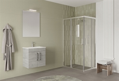 Έπιπλο Μπάνιου με Καθρέπτη Savini Due Zaffiro Rovere 60cm Γκρι