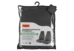 Καλύμματα Καθισμάτων Αυτοκινήτου Kaver Easy Fit Front Set Γκρι Σκούρο 2τμχ