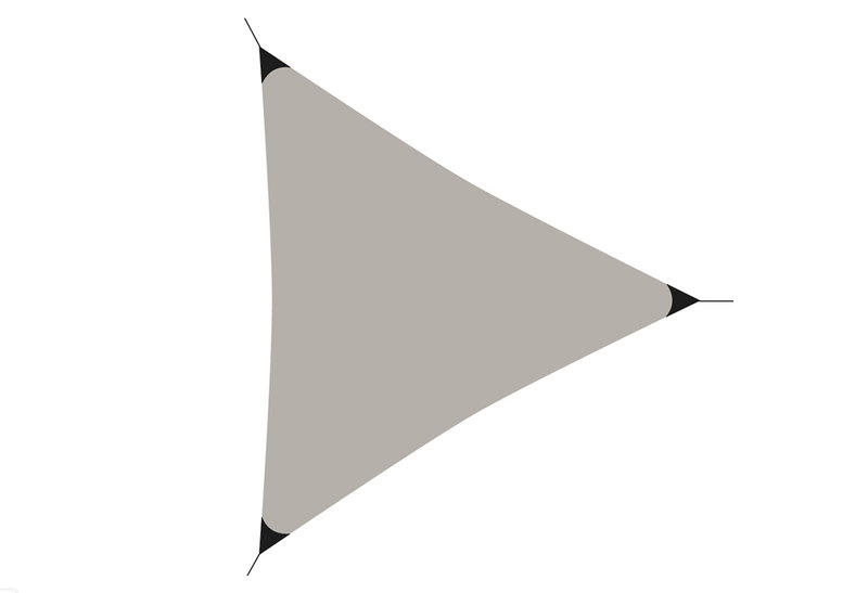 Πανί Σκίασης 3.6x3.6x3.6m Γκρι/Μπεζ