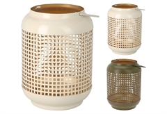 Φανάρι Μεταλλικό Φ15x20.5cm σε 2 Αποχρώσεις