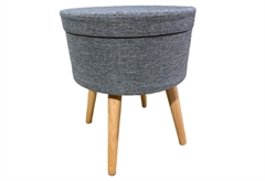 Σκαμπό Apricot Riva Γκρι Φ36x45cm