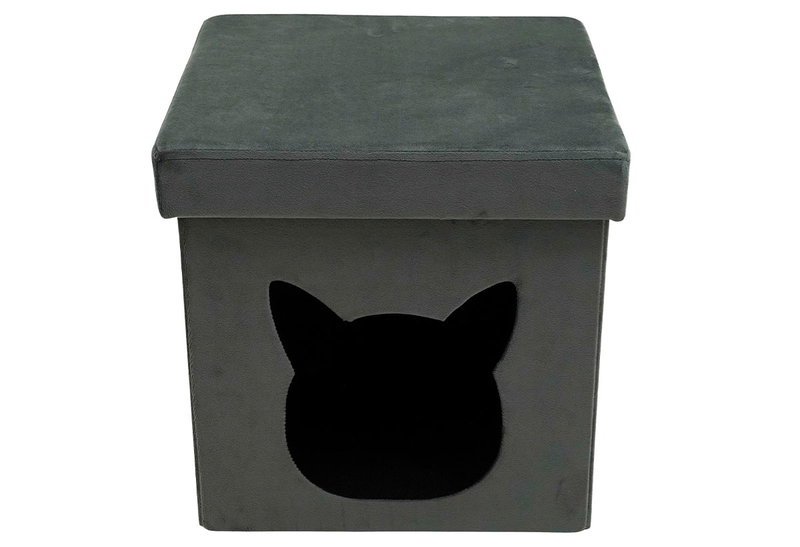 Σκαμπό Κατοικιδίου Apricot Cat Γκρι Μ38xΠ38xΥ38cm