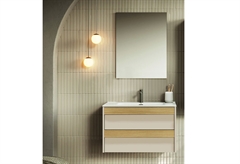 Έπιπλο Μπάνιου με Καθρέπτη Falegnameria Adriatica Riviera 60cm Δρυς