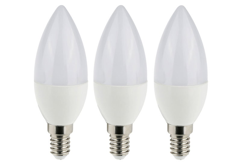 Σετ 3 Λάμπες LED Wellio 5.5W E14 C37 440lm Θερμό Λευκό