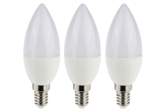 Σετ 3 Λάμπες LED Wellio 5.5W E14 C37 440lm Ψυχρό Λευκό