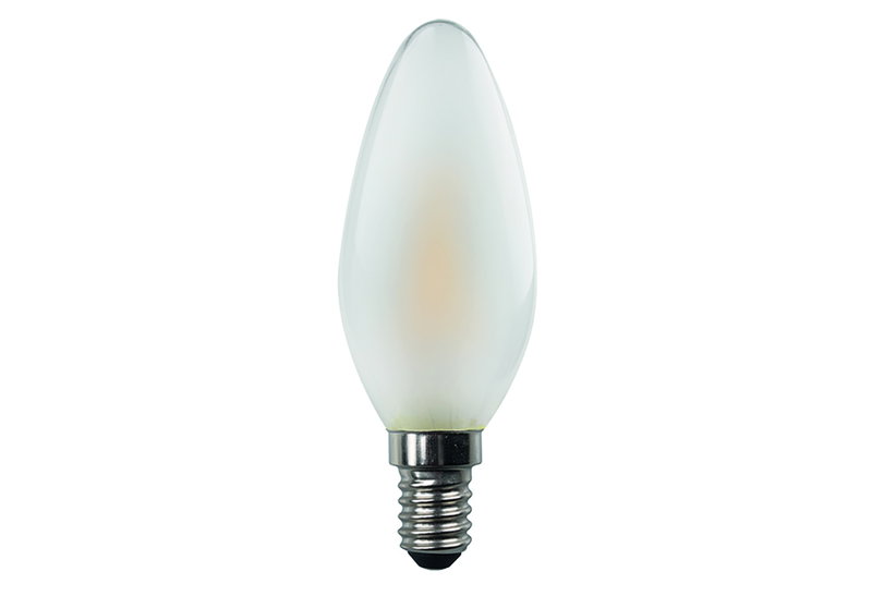 Λάμπα LED Filament Frost Dimmable Wellio 6.5W E14 C37 806lm Φυσικό Λευκό