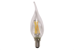 Λάμπα LED Filament Dimmable Wellio 4.2W E14 C37 480lm Θερμό Λευκό