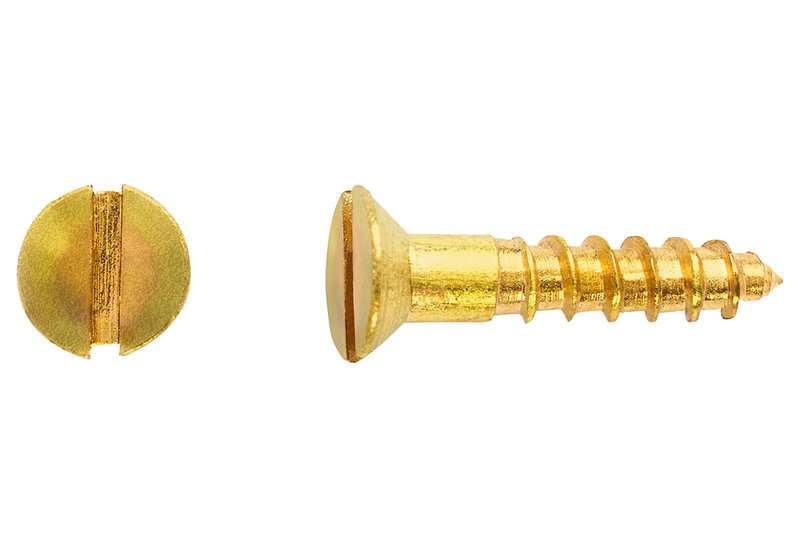 Ξυλόβιδα LUX Φρεζάτη SL Φ2x10mm Χρυσό 20τμχ